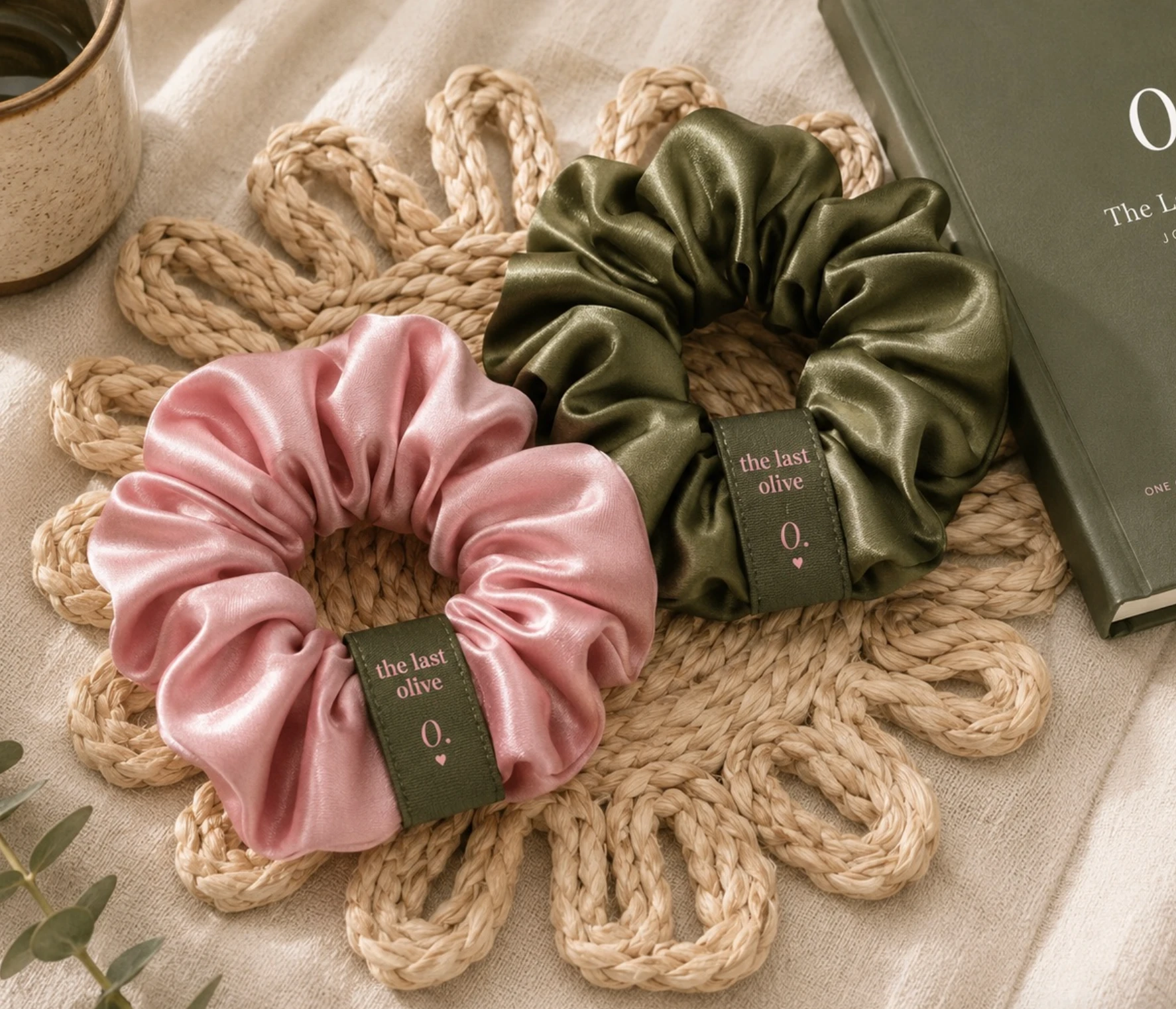 The Last Olive silk scrunchies